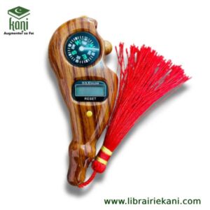 Tasbih boussole bois marron – Image 1