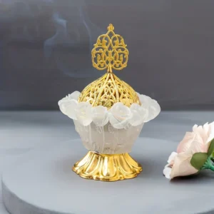 brûleur d'encens doré creux du Moyen-Orient – Image 1