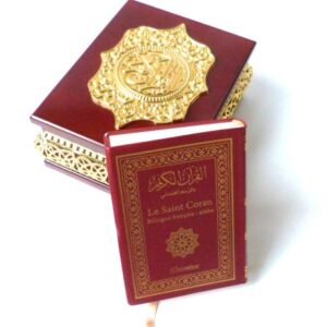 COFFRET EN BOIS AVEC LE CORAN(FR/AR) 10*15 – Image 2